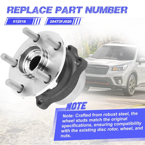 Rear Wheel Hub Bearing Assembly For Forester 2014 2018 Impreza 2012 2021 Crosstrek 2016 2021 XV Crosstrek 2013 2015 Durable