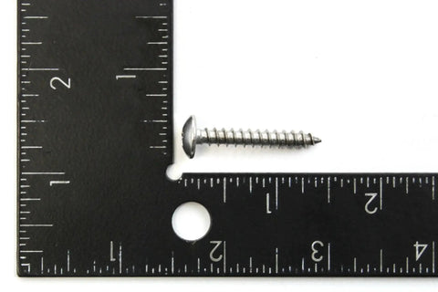 80 Piece Marine Grade Stainless Truss Head Screw Set for Dock Bumper Installation, 304 Stainless Steel, Size 10 by 1-1/4 Inches