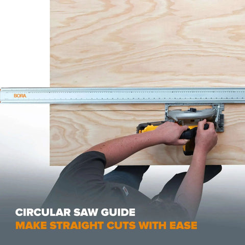 100 Inch Clamp Edge Saw Guide For Straight Cuts Aluminum Track Rail With Dual T Tracks 50 Inch Clamp Edge Plus 50 Inch Extension Pro Grade Setup Saver For Plywood And Large Sheet Materials in use