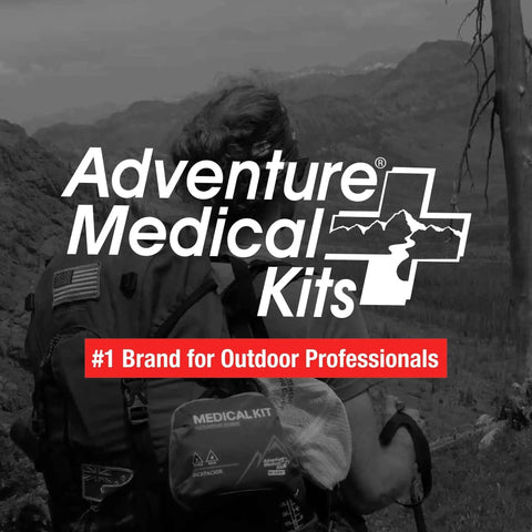 Person with backpack featuring Backpacker First Aid Kit for Outdoor Trails Expedition Grade Medical Kit for Two Adventurers Up To Four Days