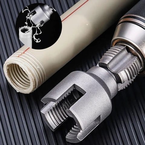 2 In 1 Internal And External Pipe Threading Tool For One Half And Three Quarter Inch PVC Pipe, alloy construction close-up