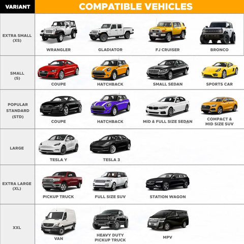 Image showing compatible vehicles for Windshield Cover for Ice and Snow, Heavy Duty 600D Oxford Fabric, Medium 69x42.