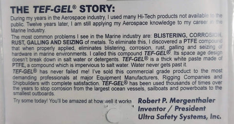 The Tef-Gel story detailing its development for preventing blistering and corrosion in marine equipment by Robert P. Mergenthaler.
