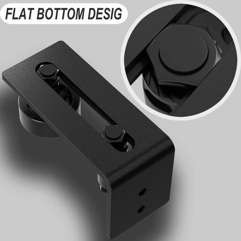 Sliding Barn Door Floor Guide With Adjustable Stay Roller For All Door Sizes Wall Mount Hardware Kit In Black Solid Steel