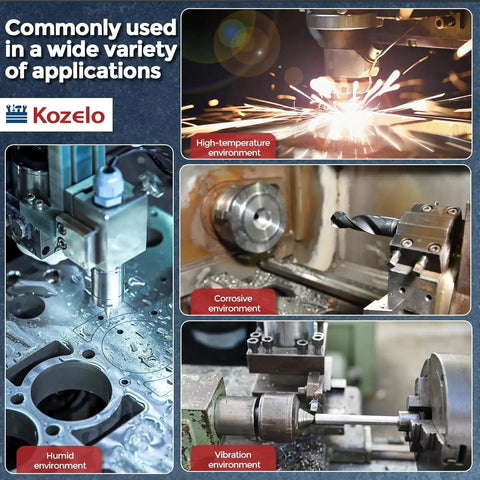 Collage of machinery operations in high-temperature, corrosive, humid, and vibration environments