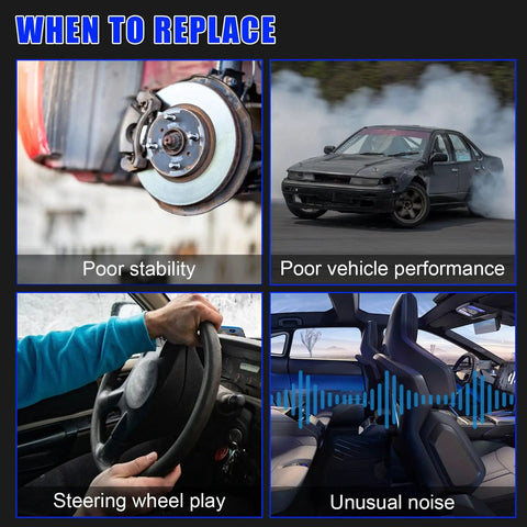 Signs to replace wheel hub bearing: poor stability, performance issues, steering wheel play, unusual noise indicators.