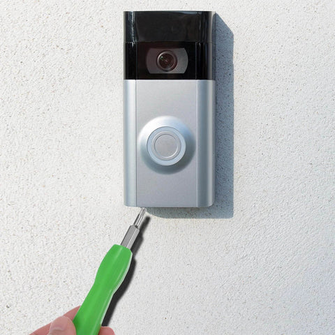 All In One Ring Video Doorbell Screwdriver Kit With Double Ended Torx T6 And T15 Magnetic Bits 20 Replacement Screws No Fuss Password Reset Pro Grade Magnetic Handle Blue Compact Set For Easy Installations used to install a video doorbell