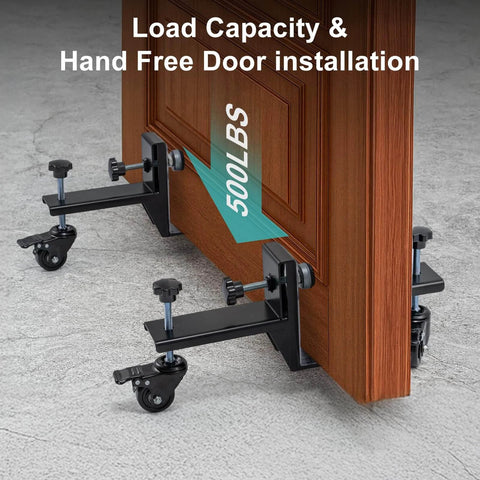 Heavy Duty Door Lifter Kit With Rolling Door Dolly Wheels For Pre Hung Doors Up To 800 Lb Pro Grade Go To Install Tools for easy lift