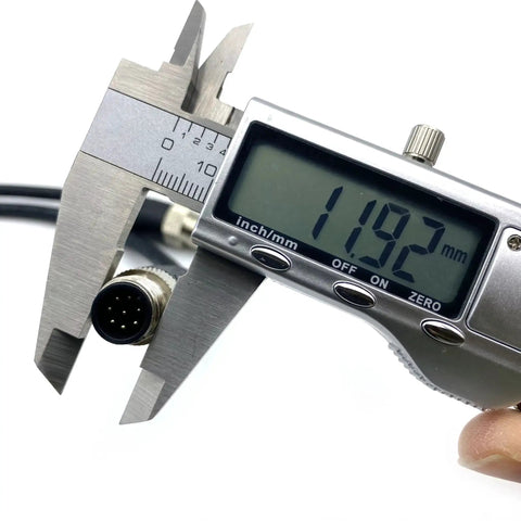 Measuring Heavy Duty M12 8 Pin Male To Male Connector Cable A Coding Straight Double Male IP67 Waterproof Fieldbus Sensor Cable 1 Meter AWG24 60V 4A For Profibus Modules And Industrial Automation Plug And Play