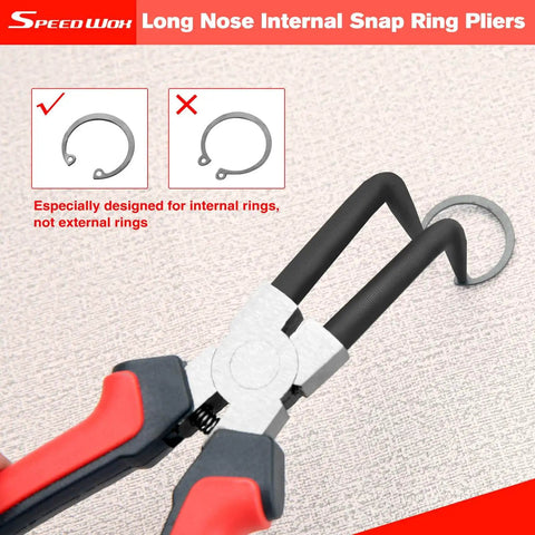 Pro Grade Internal Master Cylinder Snap Ring Pliers Long Reach 90 Degree Bent Nose For Installing And Removing Retaining Rings