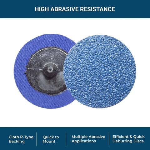 3 Inch Quick Change Zirconia Sanding Discs For Drill And Die Grinders, 80 Grit, Deburring Polishing Rust Removal, Metal And Paint Stripping Discs, 25 Pack For Fast Stock Removal And Finishing - front and back view
