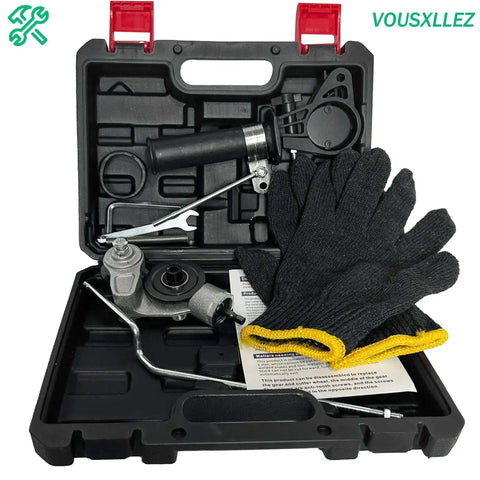 Beefy Heavy Duty Metal Sheet Cutter Drill Attachment With Serrated Wheel, Electric Drill Shears, with adapter and gloves in case