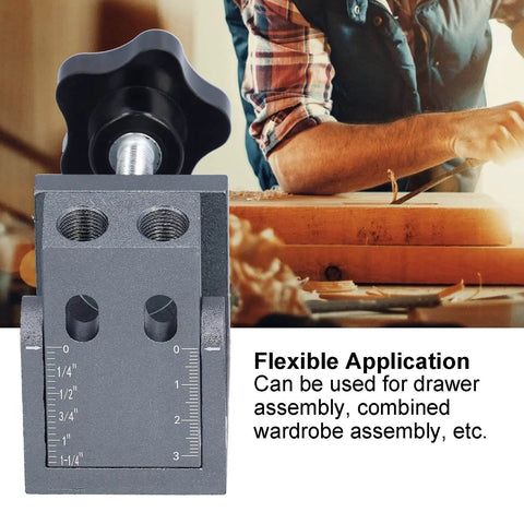 Oblique Pocket Hole Jig Kit With 15 Degree Adjustable Drilling Locator, Self Tightening Clamp for furniture assembly