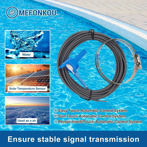 Temp Sensor With 20 Ft Cable For Pentair Pool And Spa Automation Systems And Air Water Solar Compatible IntelliTouch EasyTouch SunTouch