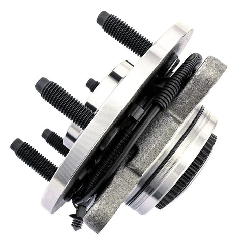 Side view of Drop In Front Wheel Bearing Hub Assembly For Ford F150 Lincoln Mark Lt Expedition Navigator 2003 To 2008 4WD Six Lug With ABS Direct Fit Replacement Easy Install Premium Grade Quality