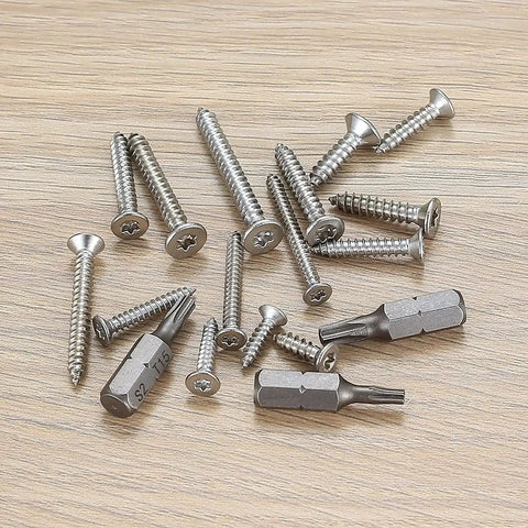400 Pcs M3 M3.5 M4 Torx Head Self Tapping Wood Screws Pro Grade Assortment Kit In Stainless Steel With Pan Head And Flat Head Designs Includes 3 Bits