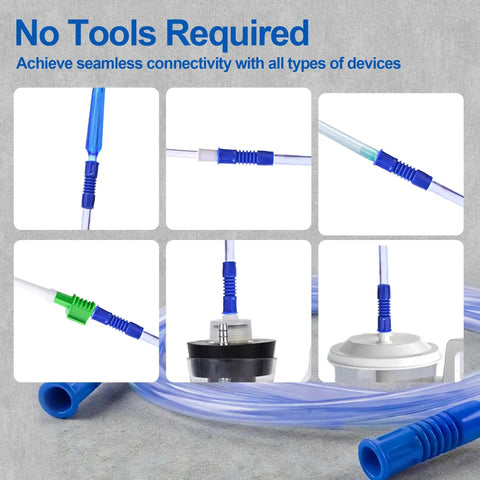 6.5 Foot Extended Suction Connection Tube Replacement Hose For Medical Devices With 9mm Standard Connectors in use