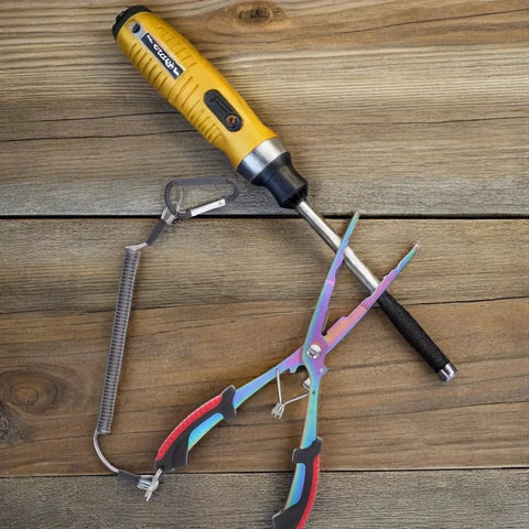 Multifunctional Long Nose Fishing Pliers With Line Cutter And Hook Remover for Saltwater and Freshwater Fishing with sheath and lanyard