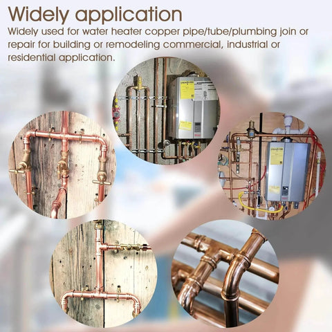 Zero Lead Copper Press Fittings One Half Inch Copper Coupling With Stop Five Eighths Inch Outer Diameter Twelve Pack PxP installed in plumbing system