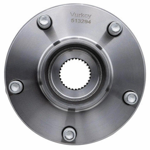 Front view of wheel bearing hub assembly for Nissan Altima 2007-2012, 5-lug, 513294, 2.5L 4-cylinder, ABS encoder, 1-piece, ready to install.