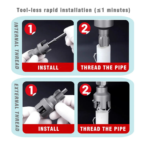Threading Pvc Pipe Extension Integrated Internal And External PVC Pipe Threading To...