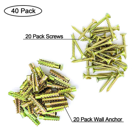 Heavy Duty Hollow Wall Anchors With Screws Set 20 Pack For Concrete Hollow Wall And Wooden Walls 6x32mm Tree Shape Expansion Anchors