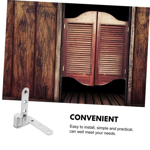 Hidden Door Pivot Hinges Stainless Steel 1 Pair Concealed Hinges For Secret Bookcase Doors auto close, silver, beside wooden panel