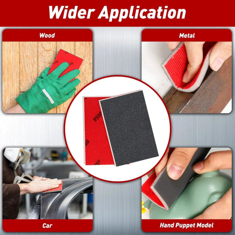 24 Piece Sanding Sponge Set 80 To 3000 Grit For Wood Metal Drywall Finishing used on wood, metal, car, hand puppet model