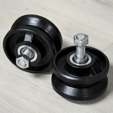 3 Inch V Groove Gate Wheel Cast Iron Steel Sliding Gate Roller With Detachable Bolt And Lock Nut Inverted V Groove