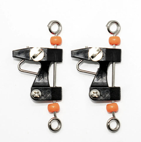 Outrigger Release Clips Set Of 2 With Adjustable Tension For Downriggers And Kite Fishing Stainless Steel Construction With High Visibility Beads