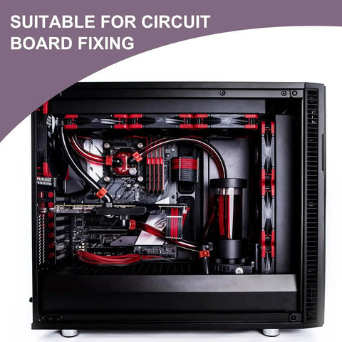 Computer case with visible circuitry using Brass Go-To M2.5x6Mm Plus 6Mm Male-Female Hex PCB Spacers Standoff Set for FPV Drones