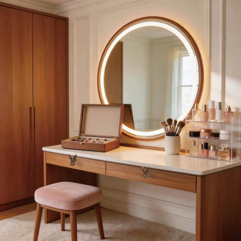 Vanity table with mirror and Cute 4 Pack Rabbit Drawer Knobs With 3D Bunny Head Design For Kids Rooms And Furniture Zinc Alloy Decorative Cabinet Pulls With Antique Finish Bolwhao.