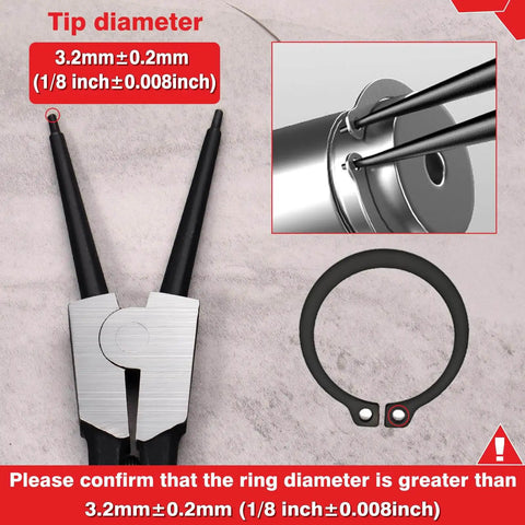 Heavy Duty 13 Inch Snap Ring Pliers External Circlip Pliers With Straight Jaw for Installing Retaining Rings
