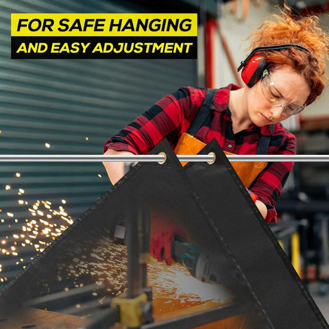 Heavy Duty Welding Blanket 4x6 Ft Silicone Coated Fiberglass Fireproof Shield With Heat Resistant Up To 1022F in use during metal grinding
