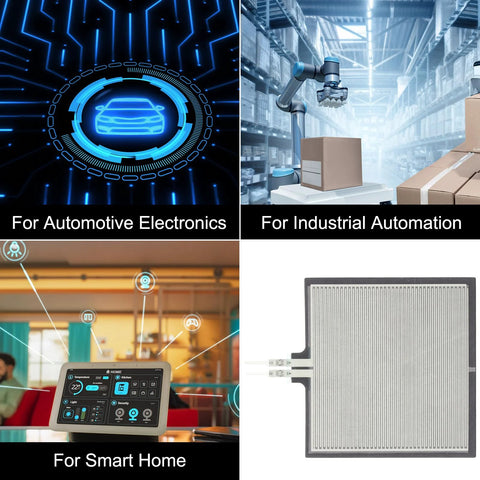 FSR406B thin-film pressure sensor pad, 20g–10kg range, automotive electronics concept, 2-pack
FSR406B thin-film pressure sensor pad, 20g–10kg range, industrial automation robot scene, 2-pack
FSR406B thin-film pressure sensor pad, 20g–10kg range, smart home touchscreen display, 2-pack
FSR406B thin-film pressure sensor pad, 20g–10kg range, close-up view, 2-pack