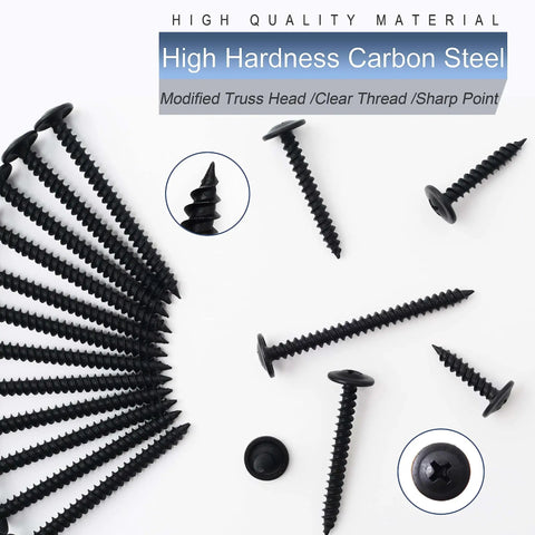 Black Wood Screws Set With 132 Piece Assortment Go To Woodworking Six Sizes In Phillips Drive 1022A Carbon Steel Truss Head
