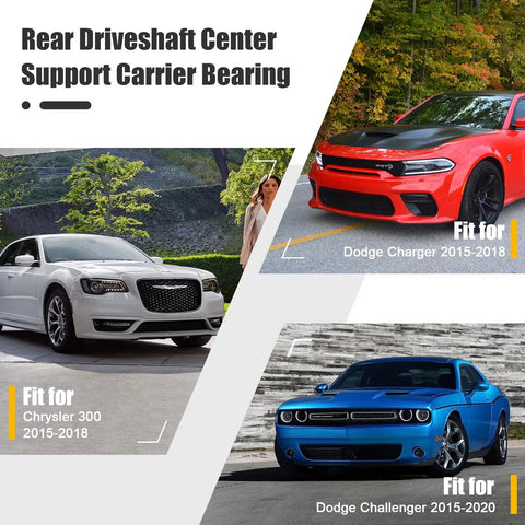 Rear Driveshaft Center Support Bearing Replacement for Dodge Charger 2015 to 2018, Challenger 2015 to 2020, Chrysler 300 2015 to 2018 image