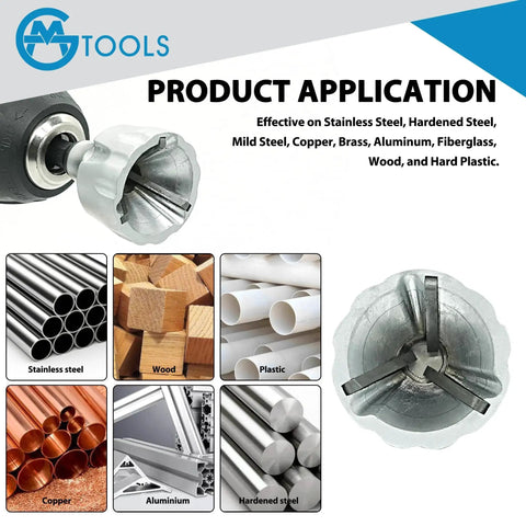 Deburring External Chamfer Tool With YG8 Carbide Blade And Quick Release Shank for various materials like metal and plastic