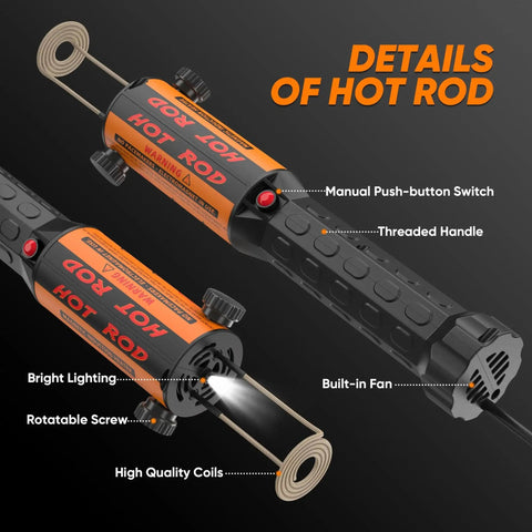 Induction Bolt Heater Tool For Fast Rusted Bolt Removal 1100W 110V Magnetic Induction Heater detailed view with 8 coils