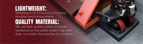 Heavy Duty Pallet Jack Stop for Damage Prevention and Easy Pallet Securing Keeps Pallets from Sliding in Transit Lightweight 5.3 lb Rubber Pad