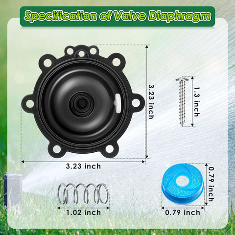 Gulfmew diaphragm repair kit; black diaphragm with mounting holes plus spring, screw, blue filter; DRKCP/CPF
