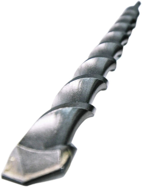 Close-up of Deep 10 Inch Three Quarter Inch SDS Plus Drill Bit Set For Concrete And Masonry Two Pack With Tungsten Carbide Tips