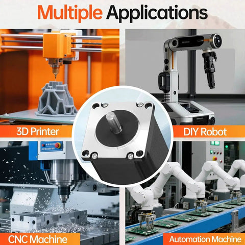 Powerful Nema 23 Stepper Motor With 1.8 Degree Step 2 Phase High Torque 3Nm Bipolar 4 Wire for multiple applications in 3D printers and robotics