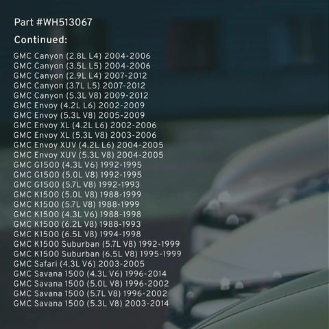 Rear Wheel Bearing WH513067 Fits 1988-2021 GM Vehicles SUVs And Trucks Buick Cadillac Chevrolet GMC Hummer Isuzu Oldsmobile Saab 9-7x Ascender Astro Avalanche Blazer Bravada C1500 OE-Match Pre-Lubed And Sealed For Quiet Operation with visible text showing compatible vehicle models and part number WH513067.
