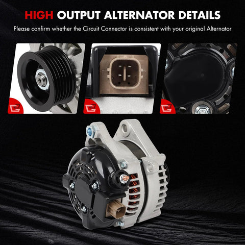 Direct Fit Alternator For Lexus RX330 Highlander Solara And Camry 3.3L V6 2004 2005 2006 2007 2008 Replaces 104210-3450