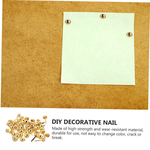 100Pcs Brass Mini Nails And Tacks For Scrapbooking, Card Making, And DIY Paper Craft Embellishments, hanging note on board