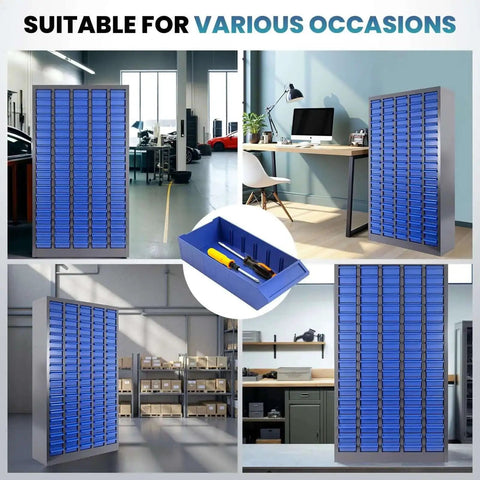 Heavy Duty 100 Drawer Nut And Bolt Organizer With Labels And Adjustable Dividers ABS Drawers And Alloy Steel Frame for Workshop