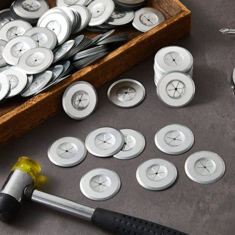 1000 pieces galvanized steel plaster washers, 1.5 inch round self-locking flat washers for walls and ceilings