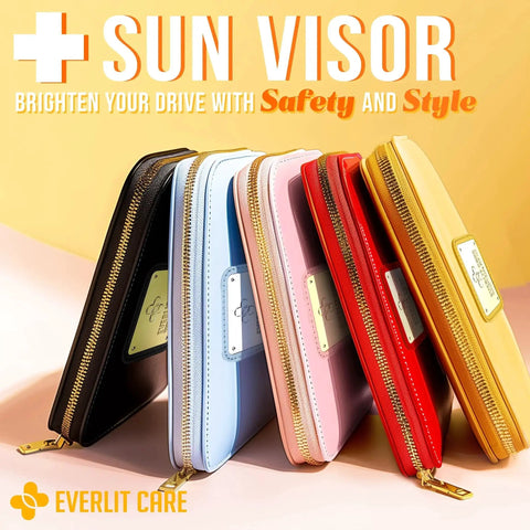 Colorful sun visor pouches for Car First Aid Kit With Emergency Supplies For Family Travel
