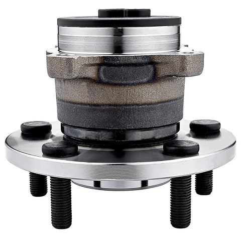 Front view of Rear Wheel Bearing And Hub Assembly Replacement Suspension Kit for Mazda 3 2004-2013 with 5-bolt lug pattern.